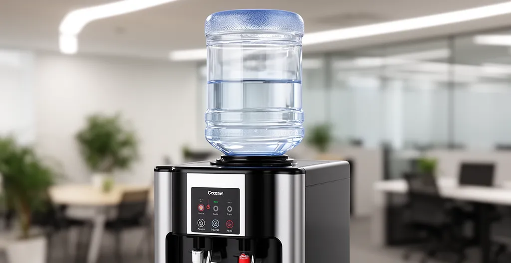 Fontaine à bonbonne professionnelle installée dans un espace pause entreprise